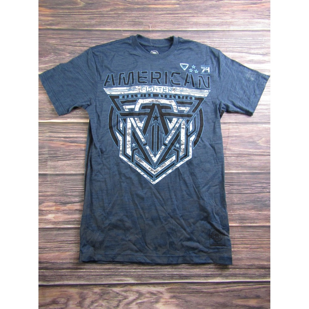 American Fighter Mens Medium Navy‎ Blue Training T Shirt UFC MMA Gym Workout